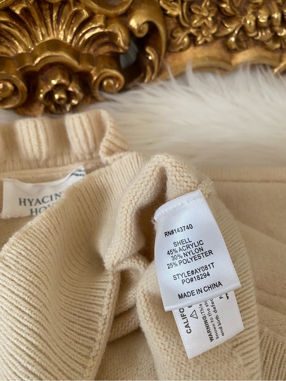 Hyacinth House Ramona Frilled Cream Sweater - Picture 13 of 14